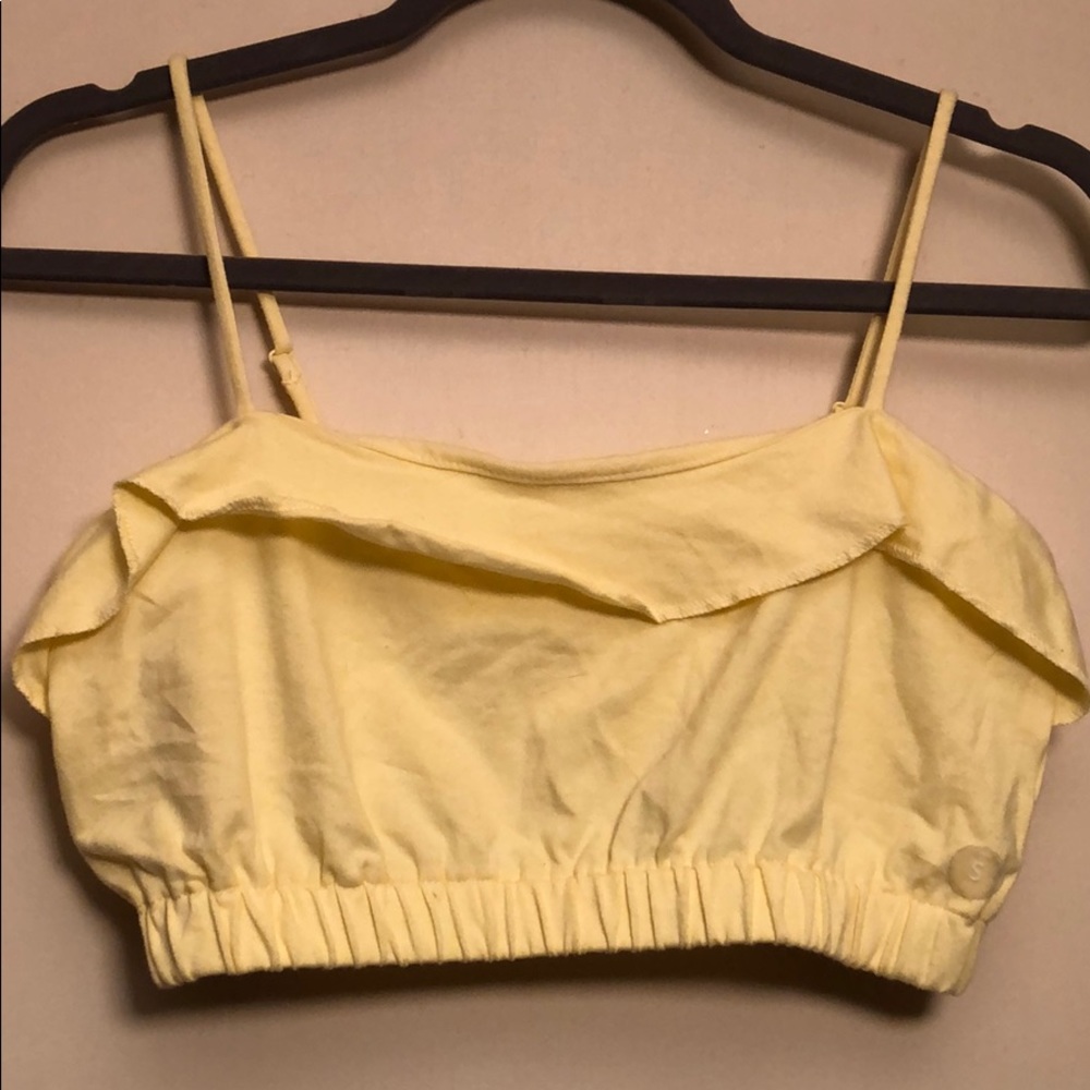 L.A HEARTS YELLOW CROP TOP